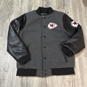 Kansas City Chiefs NFL Ultra Game Varsity Bomber Jacket Youth 14-16 NWT